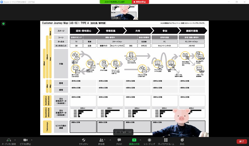 バーチャル背景としてのPowerPointを共有02